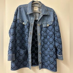 Sandro Augustin oversized Mixed Media Coatigan